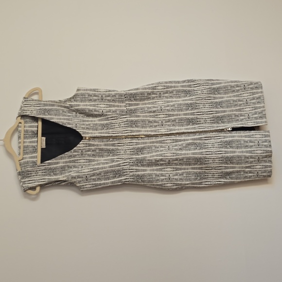 L'Agence x Intermix Monochrome Abstract Eva Print Sleeveless Sheath Dre - Picture 3 of 13